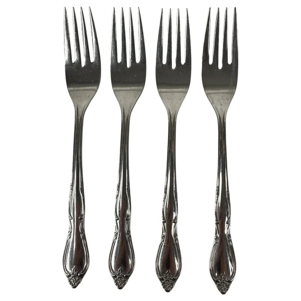 Oneida Wm A Rogers Montclair Gloria Stainless Flatware Set Fork Spoon Floral Tip